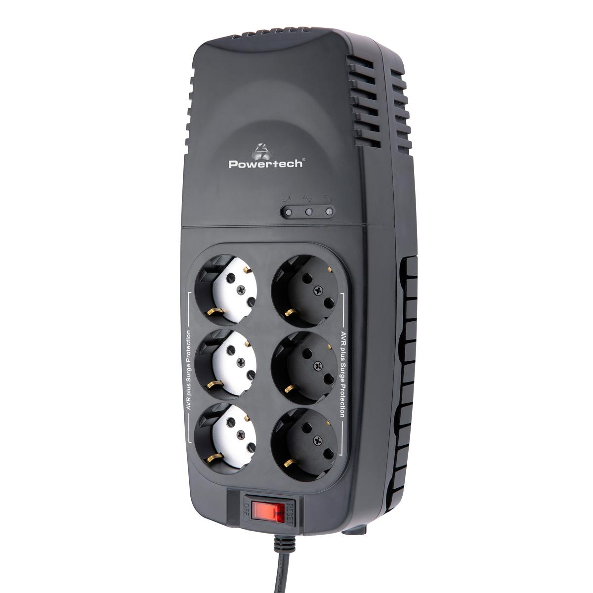 POWERTECH σταθεροποιητής ρεύματος PT-1496, 2000VA/1000W, 6x schuko | eLabstore.gr POWERTECH σταθεροποιητής ρεύματος PT-1496, 2000VA/1000W, 6x schuko | Τροφοδοσία Ρεύματος | elabstore.gr