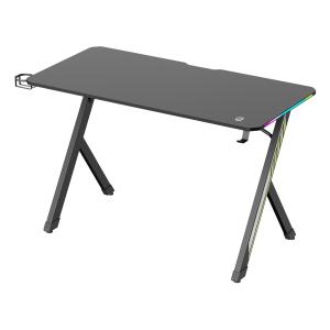 POWERTECH gaming γραφείο PT-1498 με RGB φωτισμό, 120x60x75cm, μαύρο | Αναλώσιμα - Είδη Γραφείου | elabstore.gr