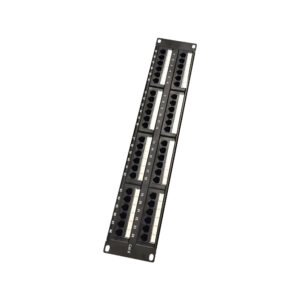 Patch Panel CAT6 48 Θέσεων 2U Power On PP-C6-U48 UTP με Βάση Στήριξης | Επαγγελματικός Εξοπλισμός | elabstore.gr