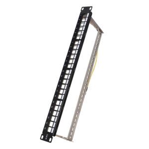 Keystone Patch Panel 24 Θέσεων 1U Power On BPP-F-24 FTP με Βάση Στήριξης | Επαγγελματικός Εξοπλισμός | elabstore.gr