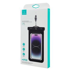USAMS αδιάβροχη θήκη smartphone US-YD011, έως 7", IPX8, μαύρη | eLabstore.gr