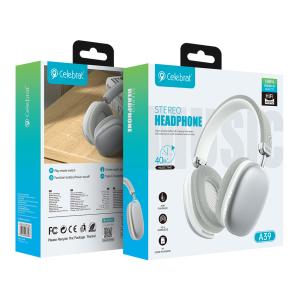 CELEBRAT headphones A39, ασύρματα & ενσύρματα, micro SD, 40mm, 400mAh, ασημί | eLabstore.gr CELEBRAT headphones A39, ασύρματα & ενσύρματα, micro SD, 40mm, 400mAh, ασημί | Αξεσουάρ κινητών | elabstore.gr