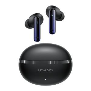 USAMS earphones με θήκη φόρτισης E02, TWS, ANC & ENC, Φ10mm, 35/300mAh, μαύρα | Αξεσουάρ κινητών | elabstore.gr