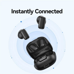 USAMS earphones με θήκη φόρτισης ID25, TWS, Φ13mm, 30/230mAh, μαύρα | Αξεσουάρ κινητών | elabstore.gr