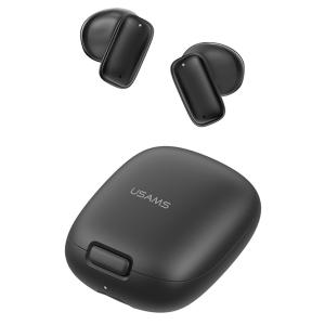 USAMS earphones με θήκη φόρτισης ID25, TWS, Φ13mm, 30/230mAh, μαύρα | Αξεσουάρ κινητών | elabstore.gr