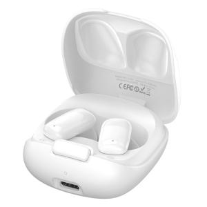 USAMS earphones με θήκη φόρτισης ID25, TWS, Φ13mm, 30/230mAh, λευκά | Αξεσουάρ κινητών | elabstore.gr