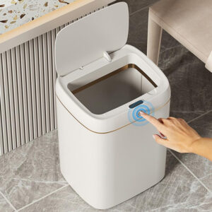 HOME USE κάδος απορριμμάτων HUH-0251 με φωτοκύτταρο, 9lt, λευκός | Οικιακός εξοπλισμός | elabstore.gr