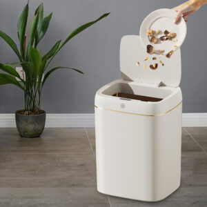 HOME USE κάδος απορριμμάτων HUH-0251 με φωτοκύτταρο, 9lt, λευκός | Οικιακός εξοπλισμός | elabstore.gr