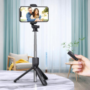 KAKUSIGA selfie stick KSC-1143 με τρίποδο, έως 70cm, Bluetooth, μαύρο | Αξεσουάρ κινητών | elabstore.gr