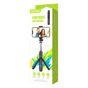 KAKUSIGA selfie stick KSC-1143 με τρίποδο, έως 70cm, Bluetooth, μαύρο | Αξεσουάρ κινητών | elabstore.gr