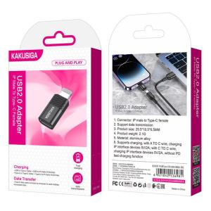 KAKUSIGA αντάπτορας Lightning σε USB-C KSC-1408, 480Mbps, 2A, μαύρος | eLabstore.gr KAKUSIGA αντάπτορας Lightning σε USB-C KSC-1408, 480Mbps, 2A, μαύρος | Καλώδια - Αντάπτορες | elabstore.gr