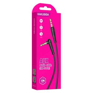 KAKUSIGA καλώδιο ήχου 3.5mm KSC-521, AUX, 90°, HiFi 1m, μαύρο | Καλώδια - Αντάπτορες | elabstore.gr