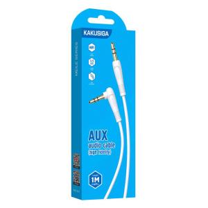 KAKUSIGA καλώδιο ήχου 3.5mm KSC-521, AUX, 90°, HiFi 1m, λευκό | Καλώδια - Αντάπτορες | elabstore.gr