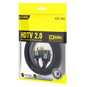 KAKUSIGA καλώδιο HDMI KSC-983, 4K/60Hz, 18Gbps, 1m, μαύρο | Καλώδια - Αντάπτορες | elabstore.gr