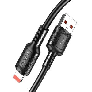 KAKUSIGA καλώδιο Lightning σε USB KSC-984, σιλικόνης, 3Α, 480Mbps, 1m, μαύρο | Καλώδια - Αντάπτορες | elabstore.gr