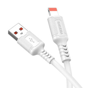KAKUSIGA καλώδιο Lightning σε USB KSC-984, σιλικόνης, 3Α, 480Mbps, 1m, λευκό | Καλώδια - Αντάπτορες | elabstore.gr