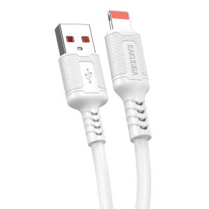KAKUSIGA καλώδιο Lightning σε USB KSC-984, σιλικόνης, 3Α, 480Mbps, 1m, λευκό | Καλώδια - Αντάπτορες | elabstore.gr