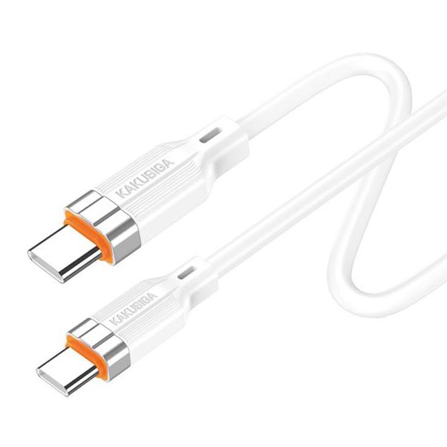 KAKUSIGA καλώδιο USB-C σε USB-C KSC-995, σιλικόνης, 100W, 480Mbps, 1m, λευκό | eLabstore.gr KAKUSIGA καλώδιο USB-C σε USB-C KSC-995, σιλικόνης, 100W, 480Mbps, 1m, λευκό | Καλώδια - Αντάπτορες | elabstore.gr