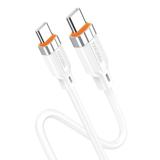 KAKUSIGA καλώδιο USB-C σε USB-C KSC-995, σιλικόνης, 100W, 480Mbps, 1m, λευκό | eLabstore.gr KAKUSIGA καλώδιο USB-C σε USB-C KSC-995, σιλικόνης, 100W, 480Mbps, 1m, λευκό | Καλώδια - Αντάπτορες | elabstore.gr