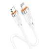 KAKUSIGA καλώδιο Lightning σε USB-C KSC-995, σιλικόνης, 30W, 480Mbps, 1m, λευκό | Καλώδια - Αντάπτορες | elabstore.gr