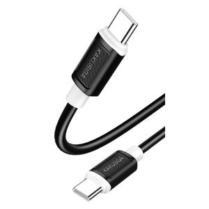 KAKUSIGA καλώδιο USB-C σε USB-C KSC-998, σιλικόνης, 100W, 480Mbps, 1m, μαύρο | Καλώδια - Αντάπτορες | elabstore.gr
