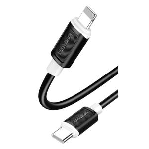 KAKUSIGA καλώδιο Lightning σε USB-C KSC-998, σιλικόνης, 30W, 480Mbps, 1m, μαύρο | Καλώδια - Αντάπτορες | elabstore.gr