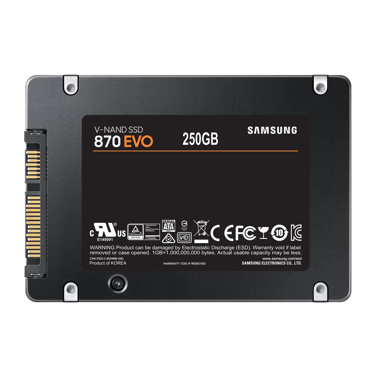 SAMSUNG SSD 870 Evo 2.5", 250GB, SATA 3, 560-530MB/s | eLabstore.gr SAMSUNG SSD 870 Evo 2.5", 250GB, SATA 3, 560-530MB/s | PC & Αναβάθμιση | elabstore.gr