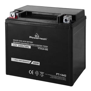 POWERTECH μπαταρία μολύβδου μοτοσυκλέτας PT-1442, 12V 14Ah, AGM, YTX14-BS | Gadgets - Αξεσουάρ | elabstore.gr