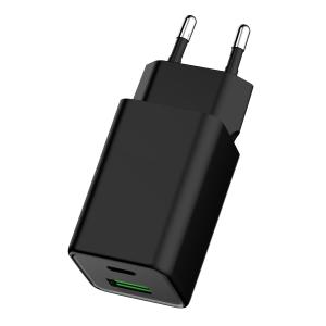 POWERTECH φορτιστής τοίχου PT-1501, USB/USB-C, 65W, GaN, μαύρος | Αξεσουάρ κινητών | elabstore.gr