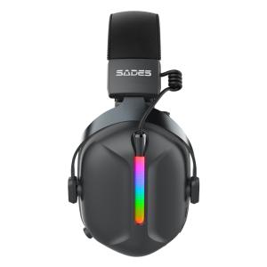 SADES gaming headset Defender, ασύρματα & ενσύρματα, 50mm, 1050mAh, RGB, multi-platform, μαύρο | Αξεσουάρ κινητών | elabstore.gr