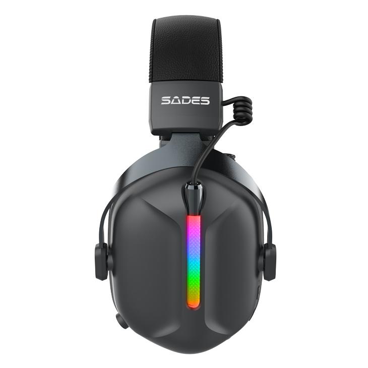 SADES gaming headset Defender, ασύρματα & ενσύρματα, 50mm, 1050mAh, RGB, multi-platform, μαύρο | eLabstore.gr SADES gaming headset Defender, ασύρματα & ενσύρματα, 50mm, 1050mAh, RGB, multi-platform, μαύρο | Αξεσουάρ κινητών | elabstore.gr
