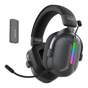 SADES gaming headset Defender, ασύρματα & ενσύρματα, 50mm, 1050mAh, RGB, multi-platform, μαύρο | Αξεσουάρ κινητών | elabstore.gr