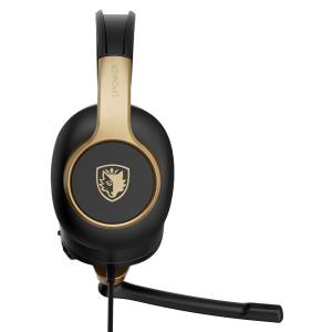 SADES gaming headset UPOWER, 3.5mm σύνδεση, 40mm, μαύρο/χρυσό | Συνοδευτικά PC | elabstore.gr