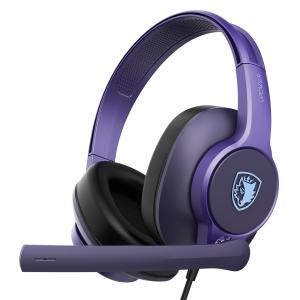 SADES gaming headset UPOWER, 3.5mm σύνδεση, 40mm, μωβ | Συνοδευτικά PC | elabstore.gr