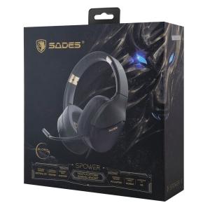 SADES gaming headset SPOWER, 3.5mm σύνδεση, 40mm, multi-platform, μαύρο/πράσινο | eLabstore.gr
