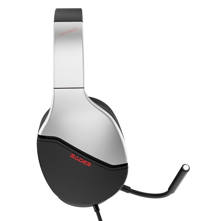 SADES gaming headset SPOWER, 3.5mm σύνδεση, 40mm, multi-platform, ασημί | eLabstore.gr SADES gaming headset SPOWER, 3.5mm σύνδεση, 40mm, multi-platform, ασημί | Συνοδευτικά PC | elabstore.gr