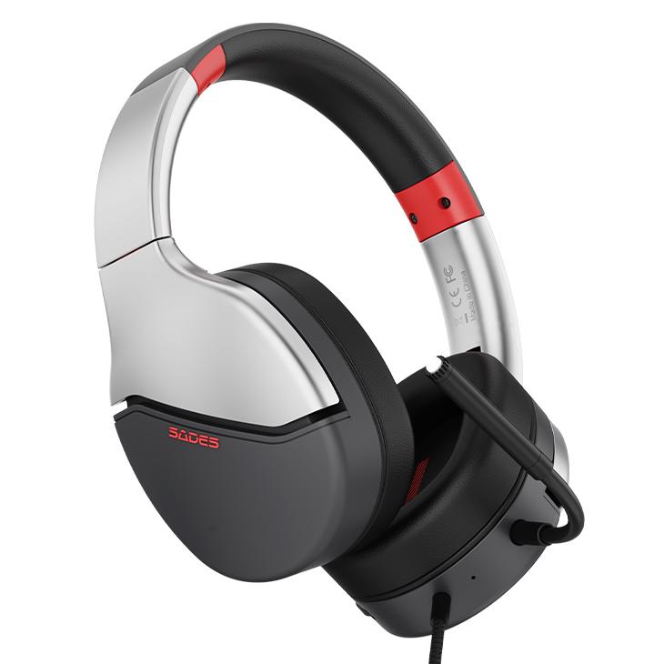 SADES gaming headset SPOWER, 3.5mm σύνδεση, 40mm, multi-platform, ασημί | eLabstore.gr SADES gaming headset SPOWER, 3.5mm σύνδεση, 40mm, multi-platform, ασημί | Συνοδευτικά PC | elabstore.gr