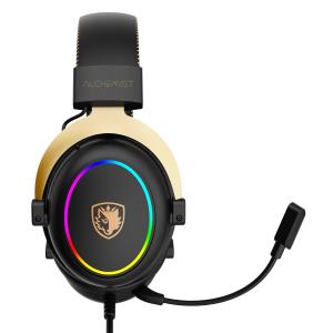 SADES gaming headset Alchemist, USB σύνδεση, 50mm, V7.1 surround, ENC, RGB, multi-platform, μαύρο | Συνοδευτικά PC | elabstore.gr