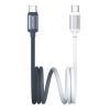 USAMS καλώδιο USB-C SJ756, 60W, 480Mbps, 1.2m, μαύρο/λευκό | Καλώδια - Αντάπτορες | elabstore.gr