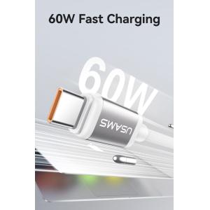 USAMS καλώδιο USB-C SJ756, 60W, 480Mbps, 1.2m, μαύρο/λευκό | eLabstore.gr USAMS καλώδιο USB-C SJ756, 60W, 480Mbps, 1.2m, μαύρο/λευκό | Καλώδια - Αντάπτορες | elabstore.gr