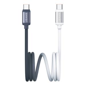 USAMS καλώδιο USB-C SJ756, 60W, 480Mbps, 1.2m, μαύρο/λευκό | Καλώδια - Αντάπτορες | elabstore.gr