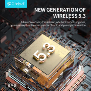 CELEBRAT φορητό ηχείο SP-21, 5W, Bluetooth, 1200mAh, μαύρο | Εικόνα & Ήχος | elabstore.gr