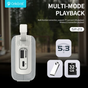 CELEBRAT φορητό ηχείο SP-23, 5W, Bluetooth, 1200mAh, μαύρο | eLabstore.gr CELEBRAT φορητό ηχείο SP-23, 5W, Bluetooth, 1200mAh, μαύρο | eLabstore.gr