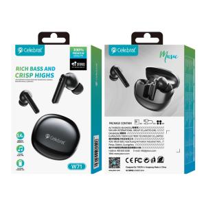 CELEBRAT earphones με θήκη φόρτισης W71, True Wireless, 10mm, 30/200mAh, μαύρα | eLabstore.gr CELEBRAT earphones με θήκη φόρτισης W71, True Wireless, 10mm, 30/200mAh, μαύρα | Αξεσουάρ κινητών | elabstore.gr