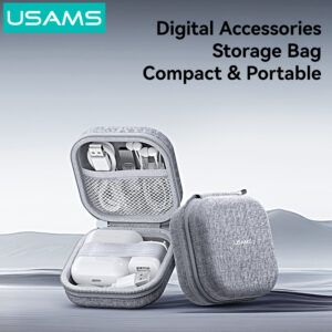 USAMS θήκη οργάνωσης ακουστικών Bluetooth ZB351, 9.5x9.5x5cm, γκρι | Προσωπική Φροντίδα | elabstore.gr