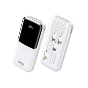 Power Bank 10000mAh PD 22,5W WK WP-65 2 Θέσεων, με καλώδιο USB-C/Lightning/Micro/USB Λευκό | Φόρτιση | elabstore.gr