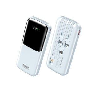 Power Bank 10000mAh PD 22,5W WK WP-65 2 Θέσεων, με καλώδιο USB-C/Lightning/Micro/USB Μπλέ | Φόρτιση | elabstore.gr