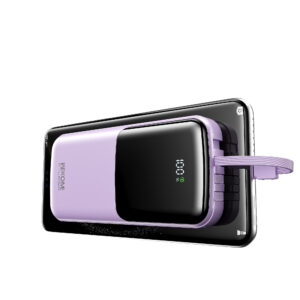 Power Bank 10000mAh PD 22,5W WK WP-65 2 Θέσεων, με καλώδιο USB-C/Lightning/Micro/USB Μωβ | Φόρτιση | elabstore.gr