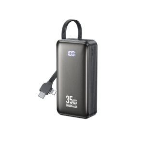 Power Bank 10000mAh PD 35W WK WP-61 2 Θέσεων, με καλώδιο USB-C/Lightning Μαύρο | Φόρτιση | elabstore.gr