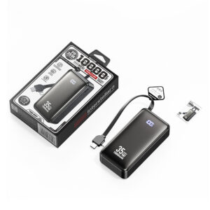 Power Bank 10000mAh PD 35W WK WP-61 2 Θέσεων, με καλώδιο USB-C/Lightning Μαύρο | Φόρτιση | elabstore.gr